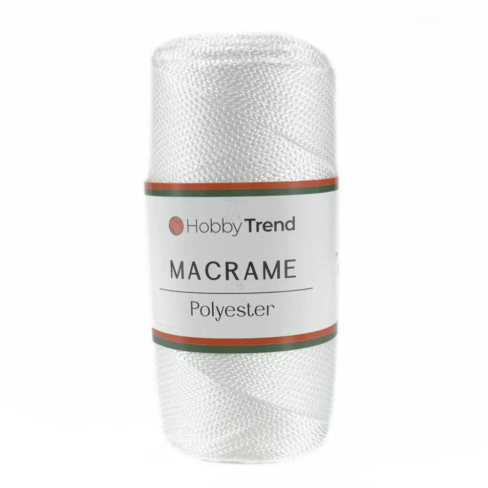 Macrame cord No. 4 Hobby Trend, white (001)