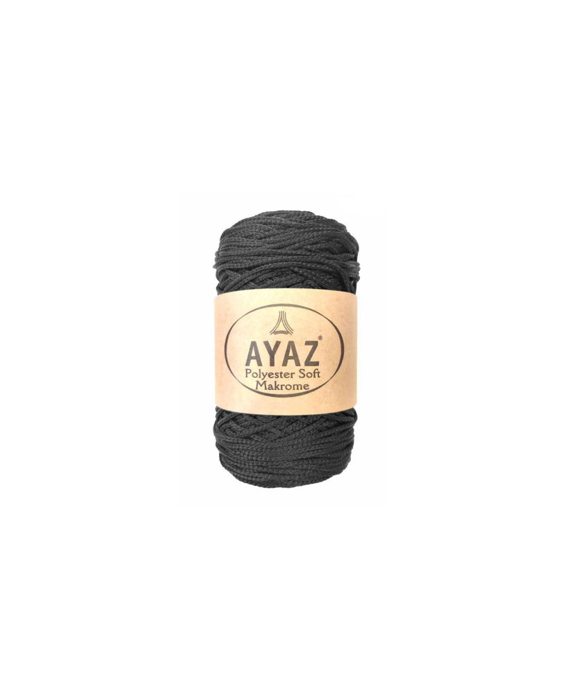 Polyester Soft Makrome AYAZ cord, black (1217) Polyester Soft Makrome AYAZ cord, black (1217)