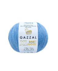 Yarn Gazzal Baby Wool XL blue (813)