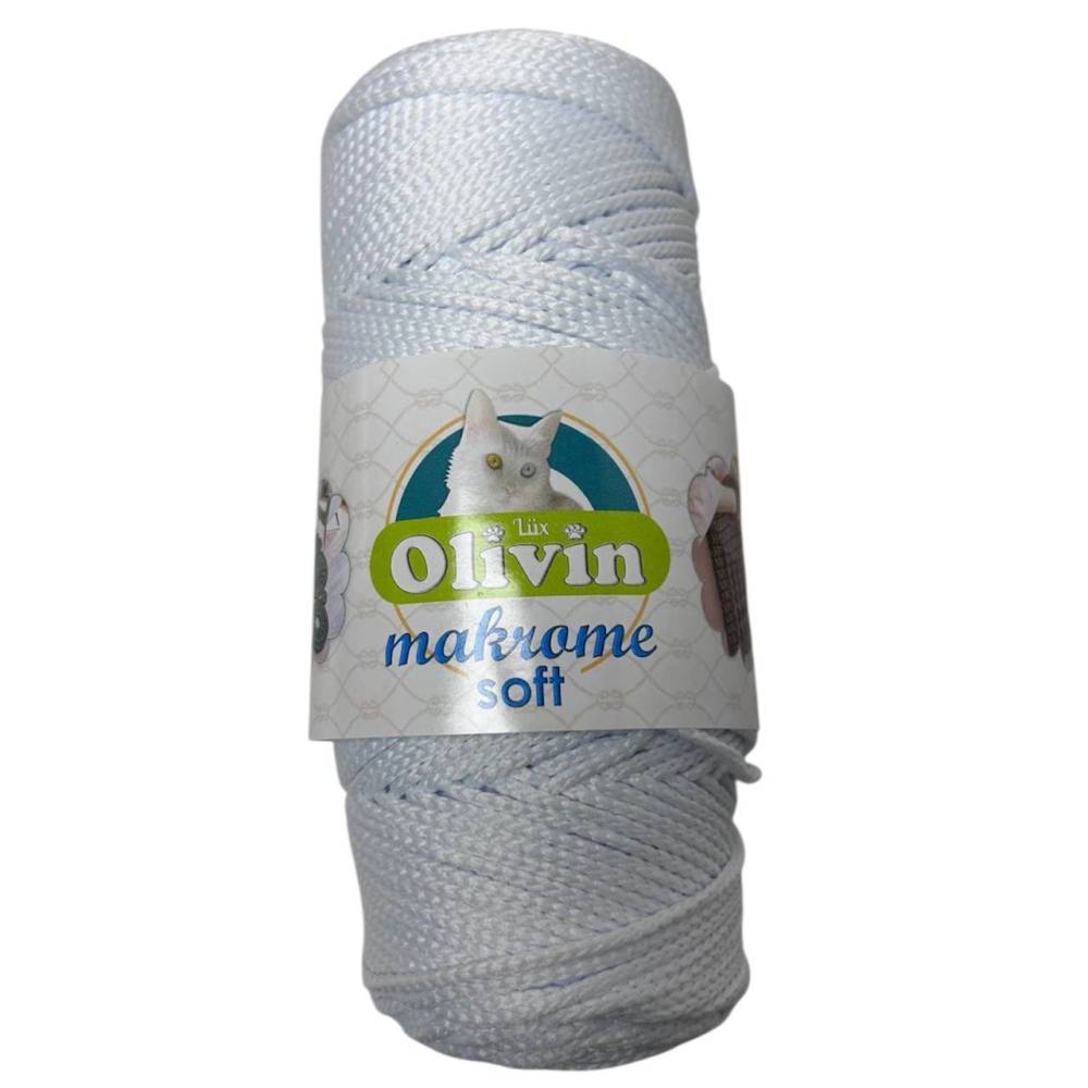 Macrame cord Olivin Makrome Soft, white (1601)