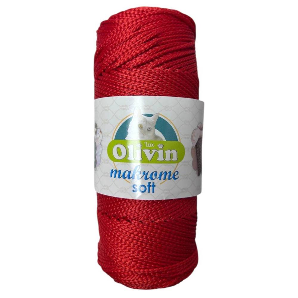 Macrame cord Olivin Makrome Soft, red (1619)