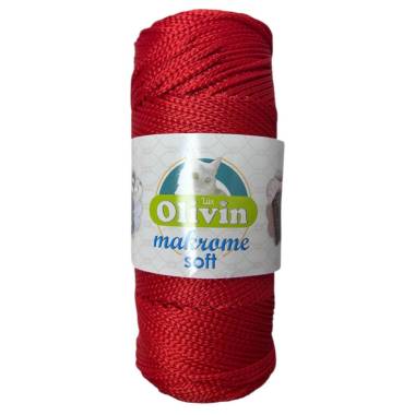 Macrame cord Olivin Makrome Soft, red (1619)