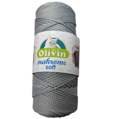 Macrame cord Olivin Makrome Soft, gray (1636)