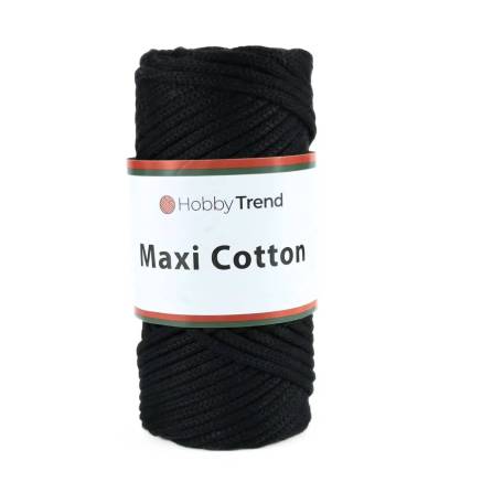 Шнур макраме Maxi Cotton Hobby Trend, чорний (270)