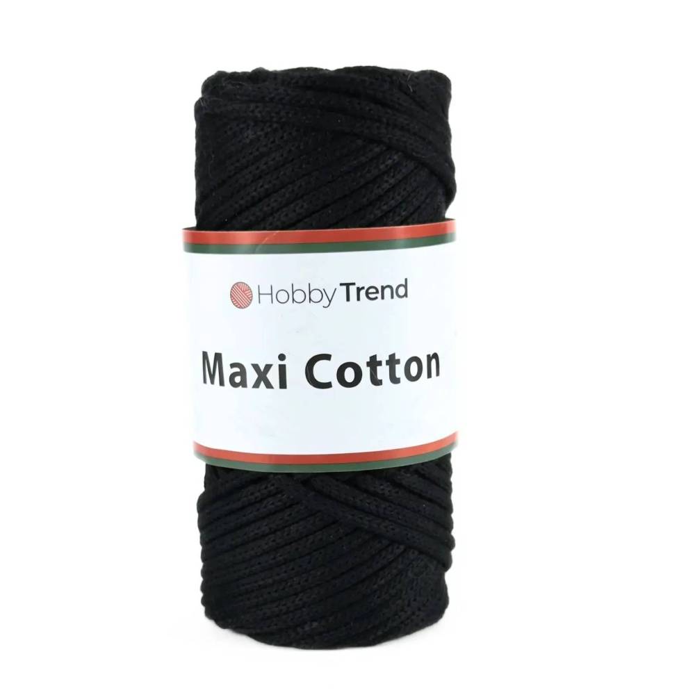 Шнур макраме Maxi Cotton Hobby Trend, чорний (270)