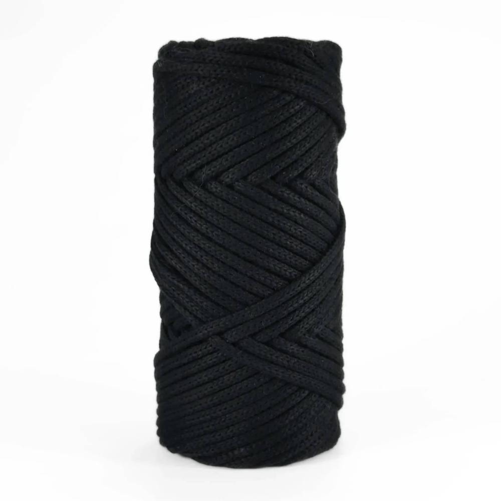 Шнур макраме Maxi Cotton Hobby Trend, черный (270)
