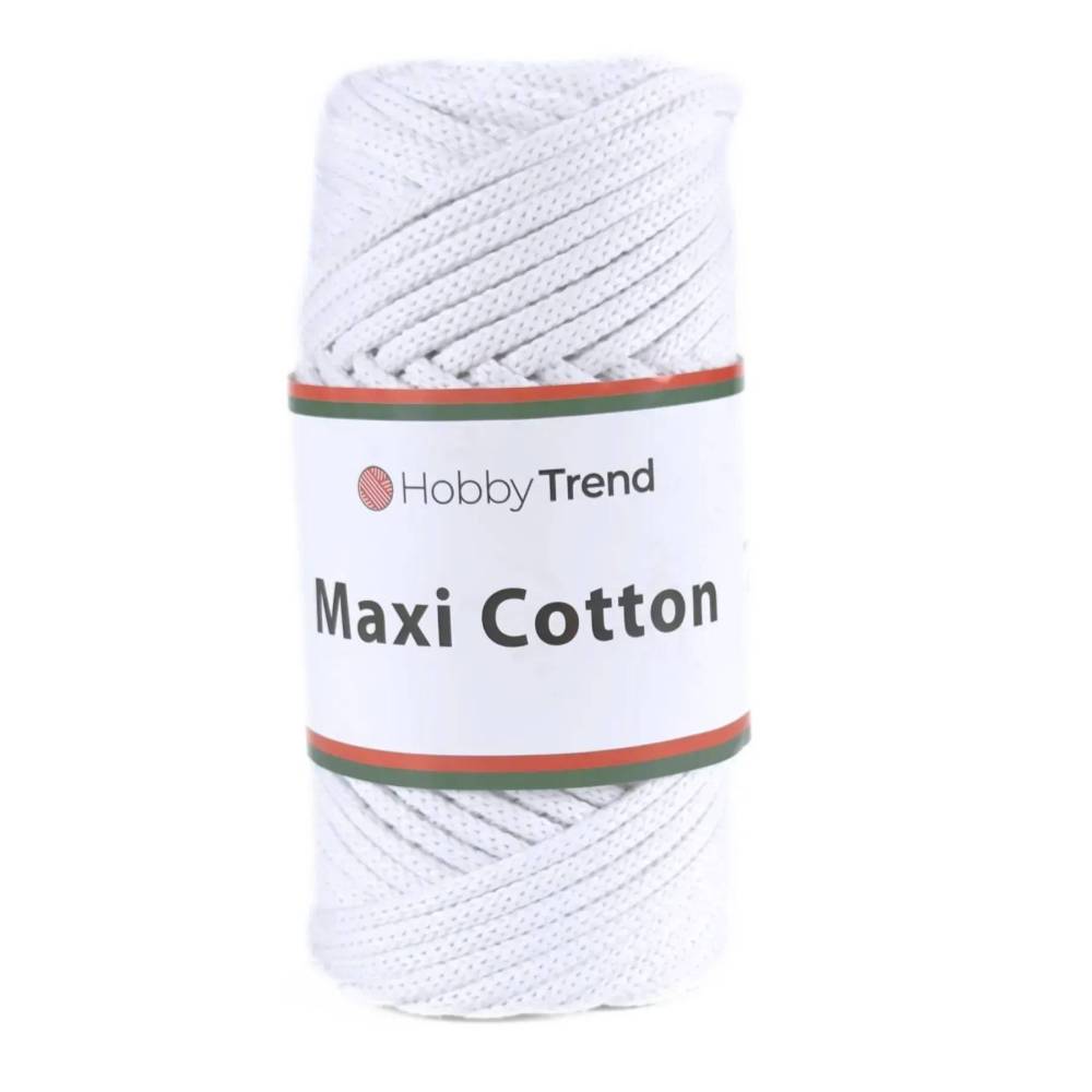 Шнур макраме Maxi Cotton Hobby Trend, білий (001)