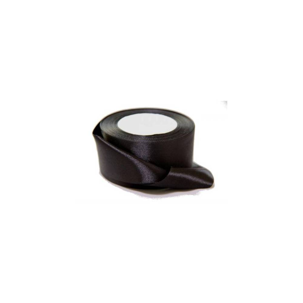 Satin ribbon 5 cm, black