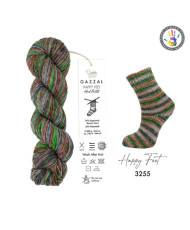 Yarn Gazzal Happy Feet multicolor (3255)