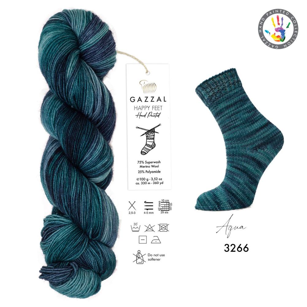Yarn Gazzal Happy Feet multicolor (3266) Yarn Gazzal Happy Feet multicolor (3266)