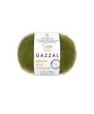 Yarn Gazzal Super Kid Mohair olive khaki (64402)