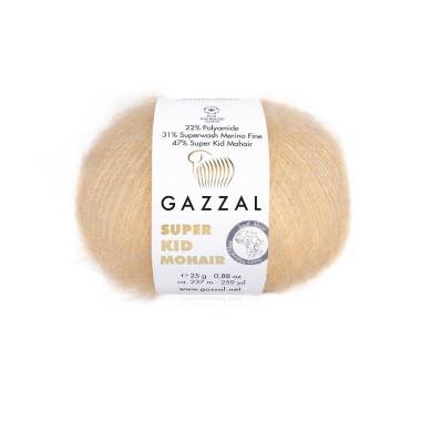 Пряжа Gazzal Super Kid Mohair карамельний беж (64404)