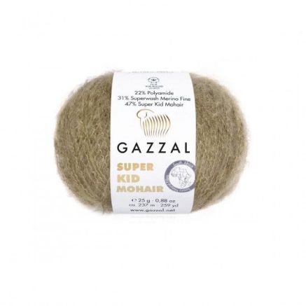 Пряжа Gazzal Super Kid Mohair бежевий (64406)