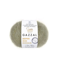 Yarn Gazzal Super Kid Mohair dark linen (64407)