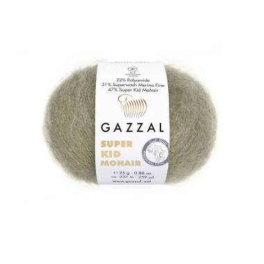 Yarn Gazzal Super Kid Mohair dark linen (64407)