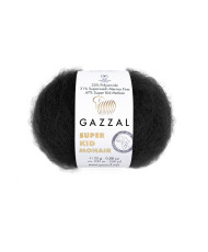 Yarn Gazzal Super Kid Mohair black (64409)