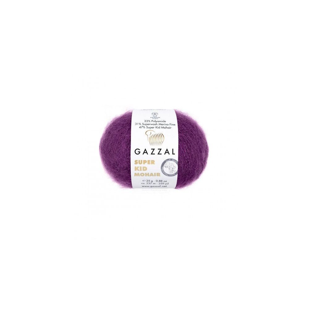 Пряжа Gazzal Super Kid Mohair фіолетовий оксамит (64410) Пряжа Gazzal Super Kid Mohair фіолетовий оксамит (64410)