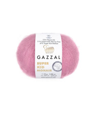 Yarn Gazzal Super Kid Mohair pink carnation (64412)