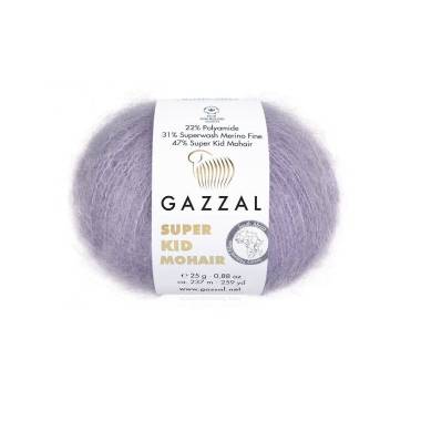 Пряжа Gazzal Super Kid Mohair сирень (64413)