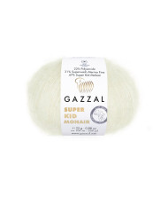 Yarn Gazzal Super Kid Mohair white (64414)