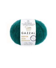 Yarn Gazzal Super Kid Mohair dark turquoise (64418)