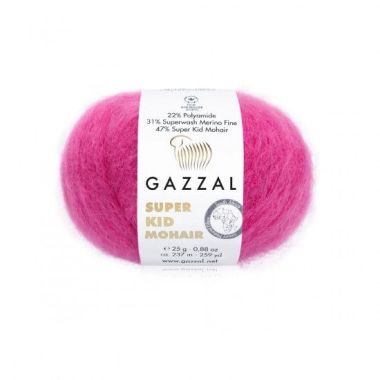 Пряжа Gazzal Super Kid Mohair сладкая вата (64421)