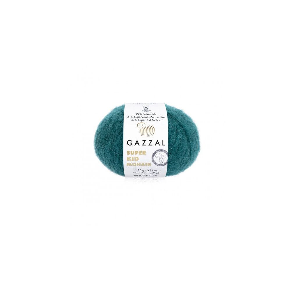 Пряжа Gazzal Super Kid Mohair темний смарагд (64425) Пряжа Gazzal Super Kid Mohair темний смарагд (64425)