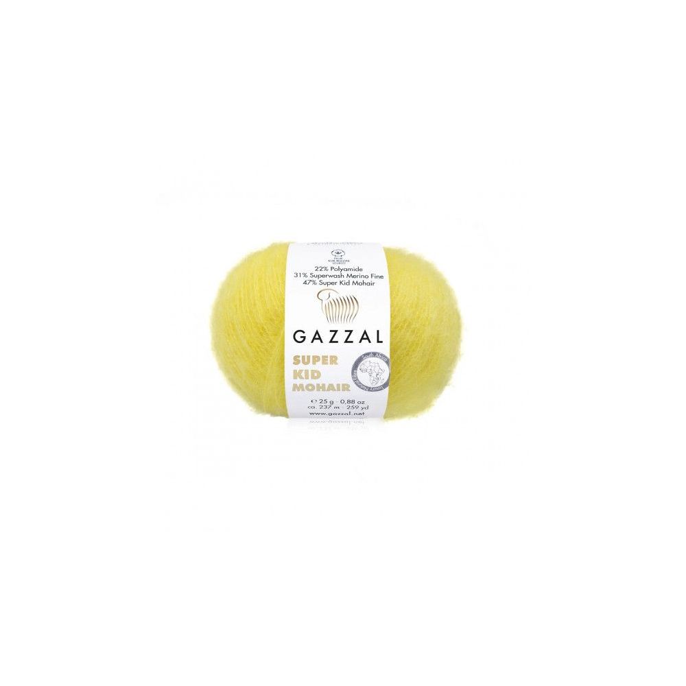 Пряжа Gazzal Super Kid Mohair лимонный (64431) Пряжа Gazzal Super Kid Mohair лимонный (64431)