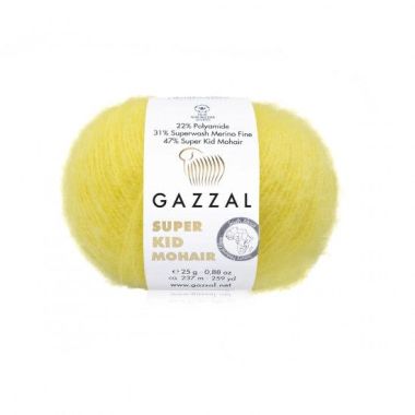 Yarn Gazzal Super Kid Mohair lemon (64431)
