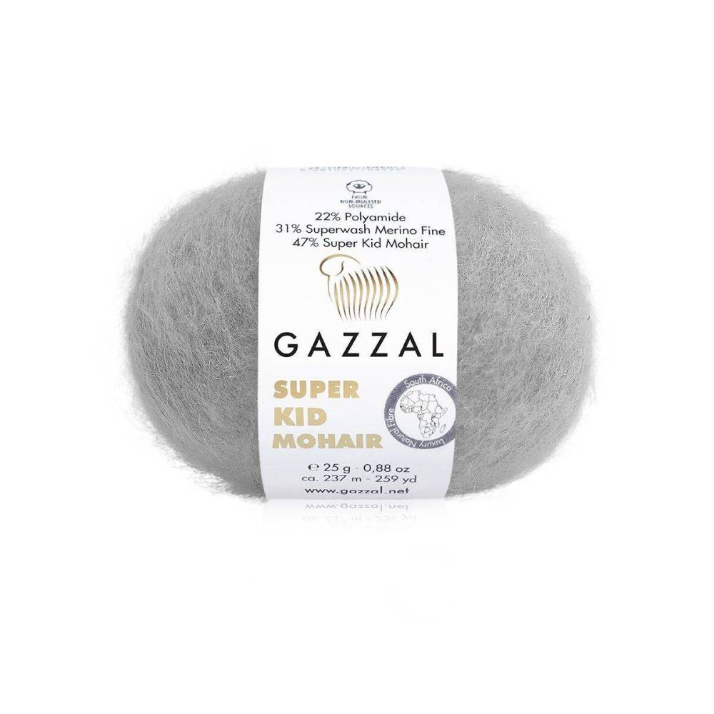 Пряжа Gazzal Super Kid Mohair зимние узоры (64434)