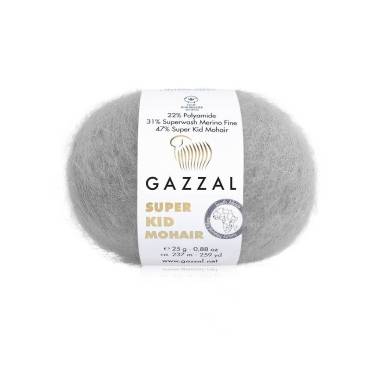 Пряжа Gazzal Super Kid Mohair зимние узоры (64434)