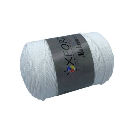 Polypropylene cord Makrome Oxford, white