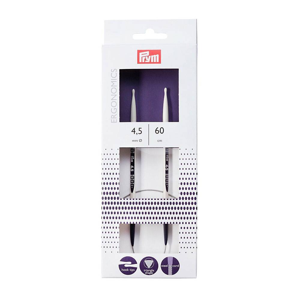 Спиці кругові Prym Ergonomics 60 см 4,5 мм (215605) Спиці кругові Prym Ergonomics 60 см 4,5 мм (215605)