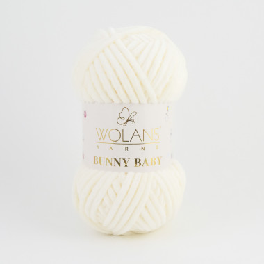 Пряжа Wolans Yarns Bunny Baby кремовый (10002)