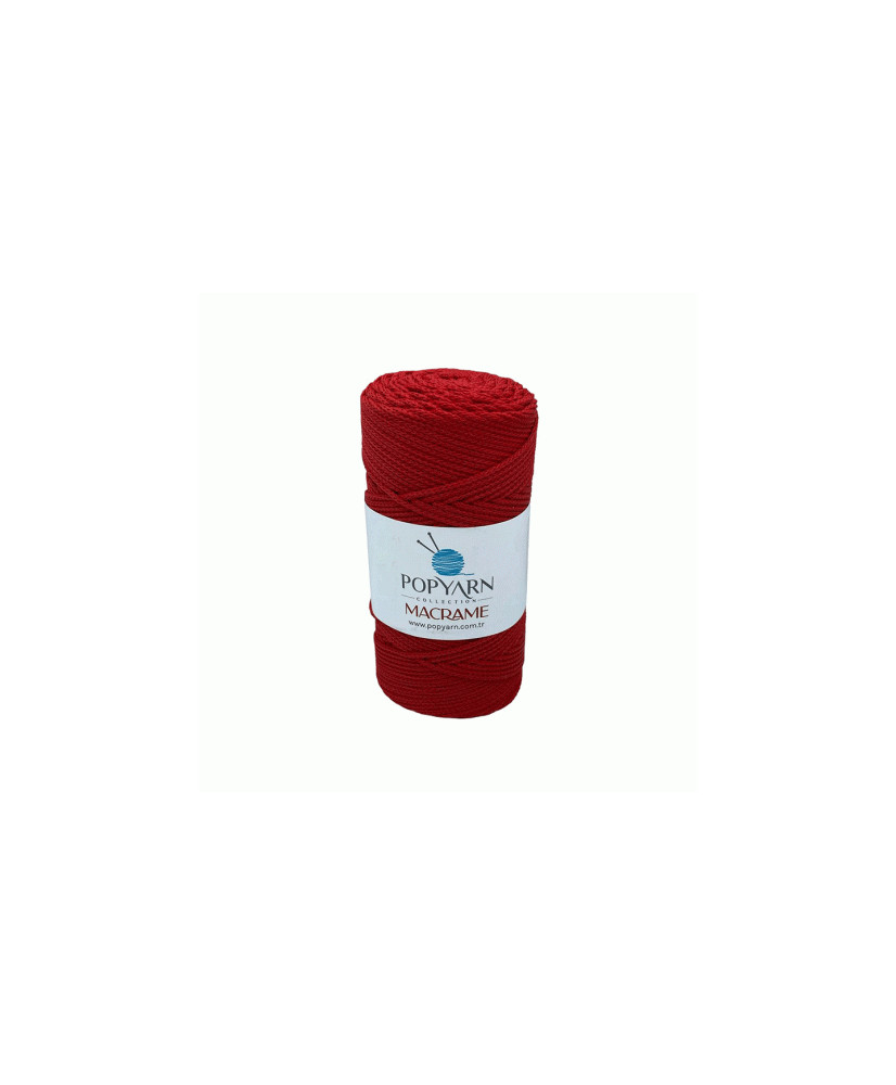 Polypropylene Cord Macrame Popyarn, Red (007) Polypropylene Cord Macrame Popyarn, Red (007)