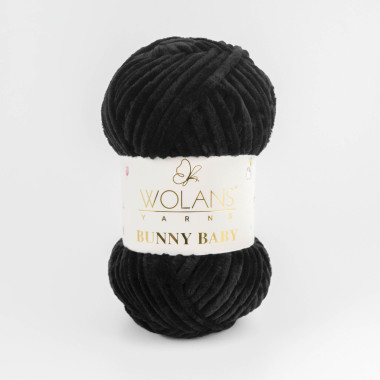 Пряжа Wolans Yarns Bunny Baby чорний (10010)
