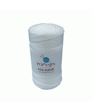 Polypropylene Cord Macrame Popyarn, White (011)