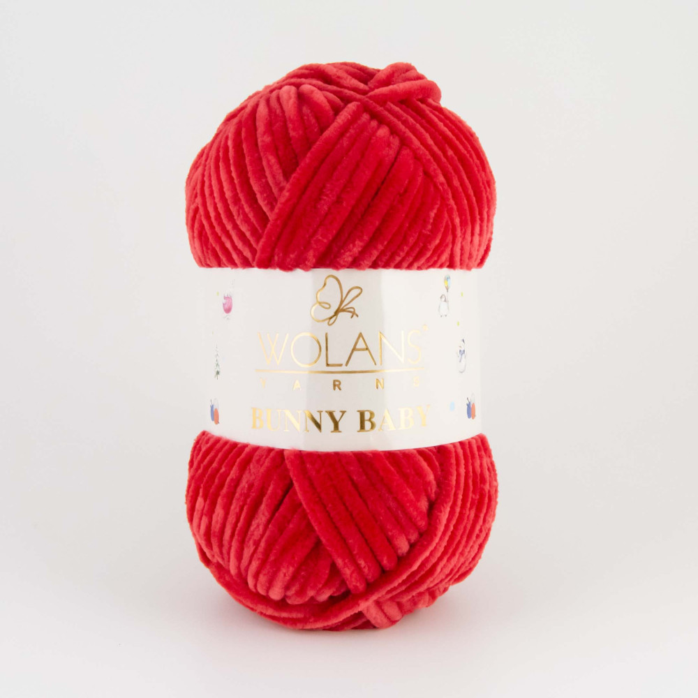 Пряжа Wolans Yarns Bunny Baby червоний рубін (10058) Пряжа Wolans Yarns Bunny Baby червоний рубін (10058)