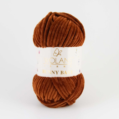 Пряжа Wolans Yarns Bunny Baby темная корица (10060)
