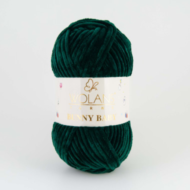 Пряжа Wolans Yarns Bunny Baby темно-зелений (10070)