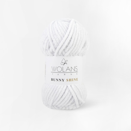 Пряжа з люрексом Wolans Yarns Bunny Shine білий (82001)