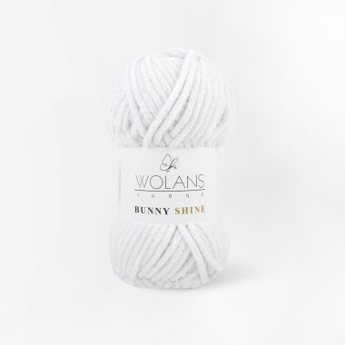 Пряжа з люрексом Wolans Yarns Bunny Shine білий (82001)