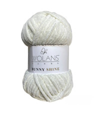 Yarn with lurex Wolans Yarns Bunny Shine cream (82002)