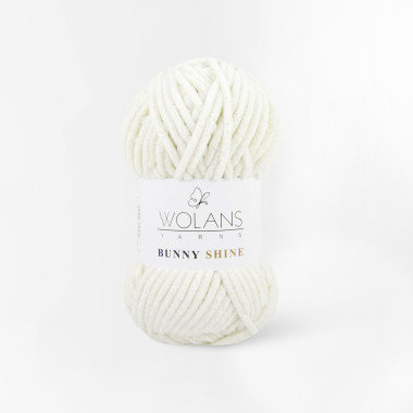Пряжа з люрексом Wolans Yarns Bunny Shine кремовий (82002)