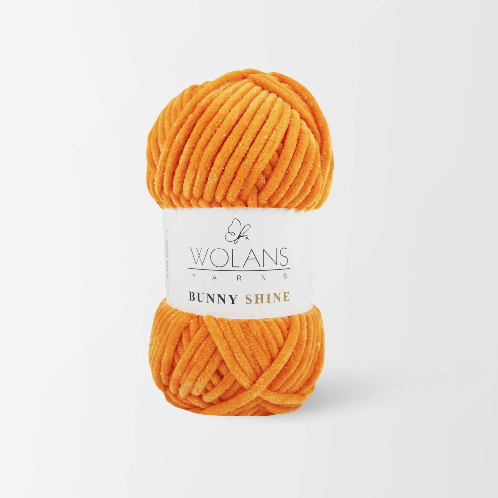 Пряжа з люрексом Wolans Yarns Bunny Shine апельсин (82025) Пряжа з люрексом Wolans Yarns Bunny Shine апельсин (82025)