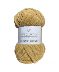 Yarn with lurex Wolans Yarns Bunny Shine light brown (82018)