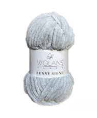 Yarn with lurex Wolans Yarns Bunny Shine silver (82036)