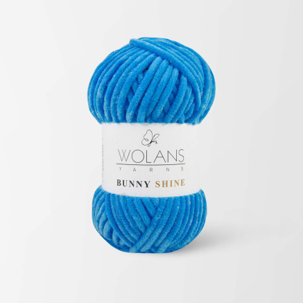 Пряжа з люрексом Wolans Yarns Bunny Shine королівський синій (82035)