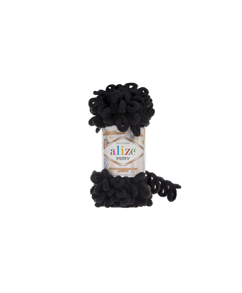 Yarn Alize Puffy black (60) Yarn Alize Puffy black (60)