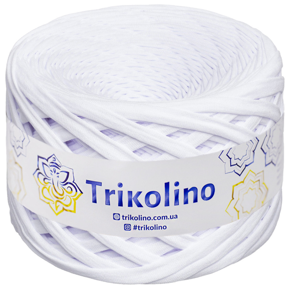 Трикотажна пряжа Trikolino 7-9 мм, сніжна троянда 100 м (470202) Трикотажна пряжа Trikolino 7-9 мм, сніжна троянда 100 м (470202)